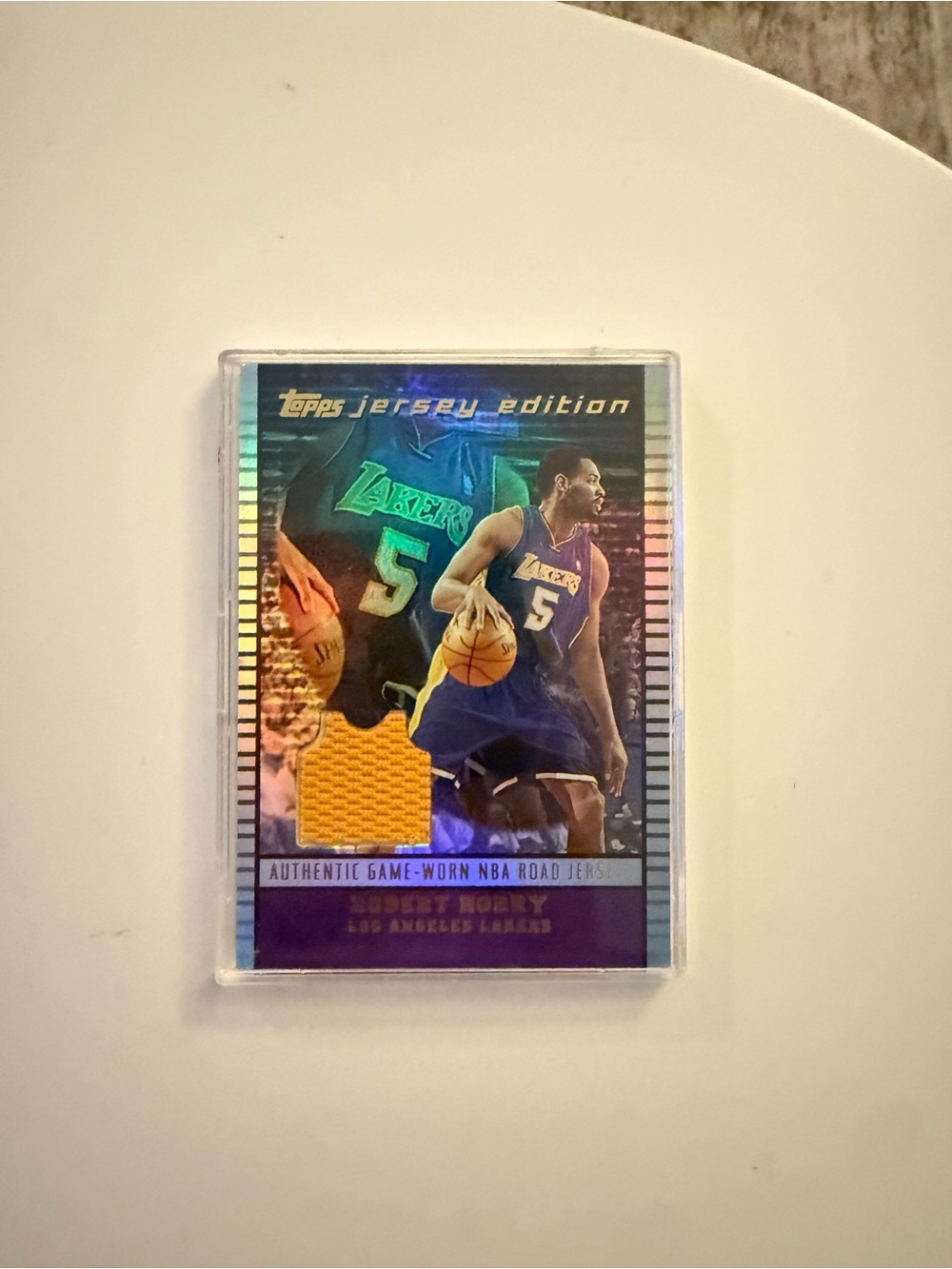 Robert Horry Lakers Authentic Game Jersey Basketball Card 2002-2003